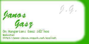 janos gasz business card